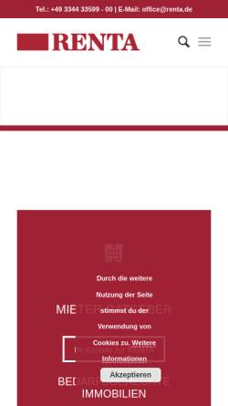 Vorschau der mobilen Webseite www.renta.de, Renta Service GmbH