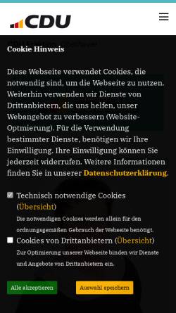 Vorschau der mobilen Webseite www.cdu-fraktion-oberhavel.de, CDU Fraktion Oberhavel