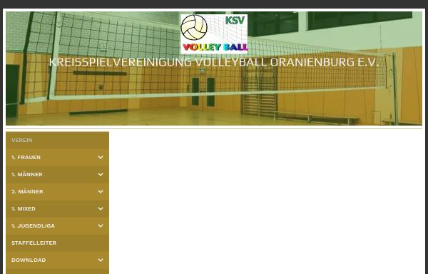 Vorschau von www.ksv-volleyball-oberhavel.de, Kreisspielvereinigung Volleyball Oranienburg e.V.