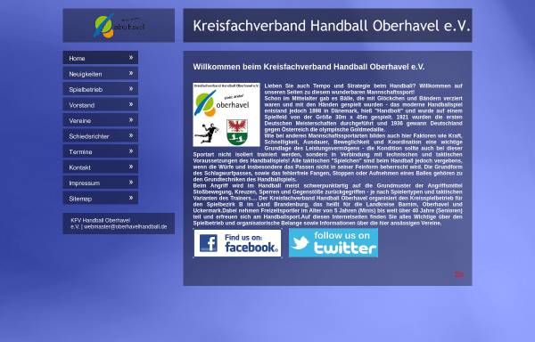 Vorschau von www.kfvo-handball.de, Kreisfachverband Handball Oberhavel e.V.