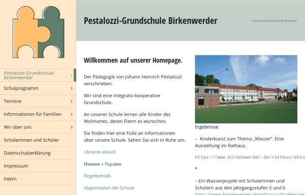 Vorschau von www.grundschule-birkenwerder.de, Pestalozzi - Grundschule Birkenwerder