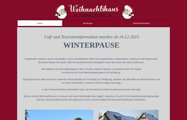 Weihnachtshaus Himmelpfort - Nordlicht Tour & Kanu GmbH