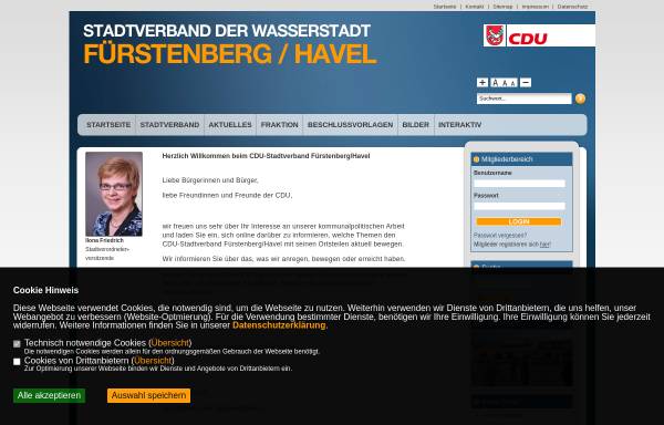 Vorschau von www.cdu-fuerstenberg.de, CDU Fürstenberg