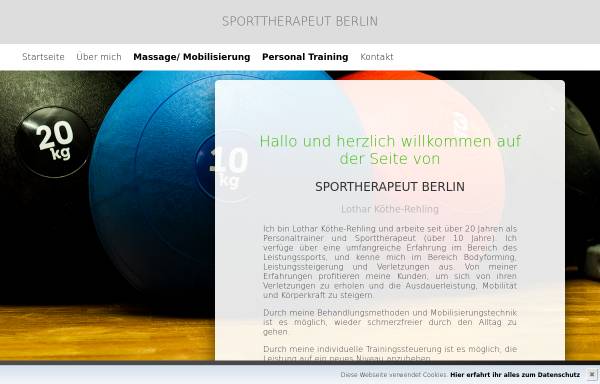 Vorschau von www.fitness-sport-berlin.de, Sporttherapie Lothar Köthe - Rehling