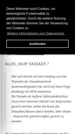 Vorschau der mobilen Webseite franke-fassaden.de, Ingenieurbüro Franke - Dipl.-Ing. Andree Franke