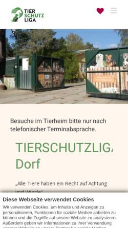 Vorschau der mobilen Webseite tierschutzliga.de, Tierschutzliga-Dorf