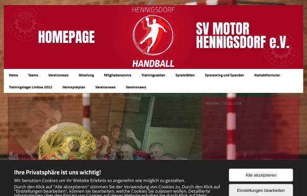 Vorschau von hennigsdorf-handball.de, SV Motor Henningsdorf e.V. - Abt. Handball