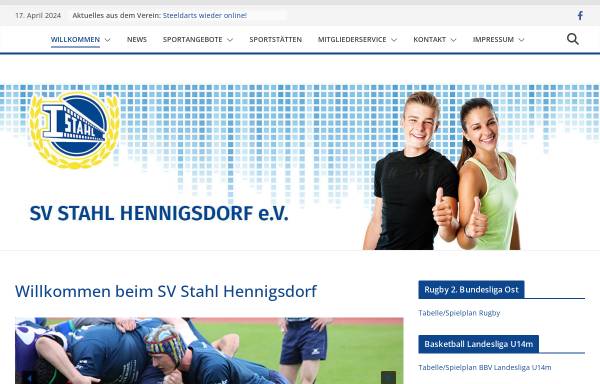 Vorschau von www.stahl-hennigsdorf.de, SV Stahl Hennigsdorf e.V.