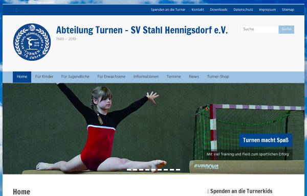 Vorschau von www.turnen-hennigsdorf.de, Abteilung Turnen - SV Stahl Hennigsdorf e.V.