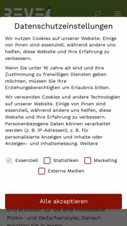 Vorschau der mobilen Webseite www.reve24.de, Reichelt Versicherungsmakler