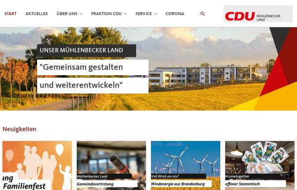 Vorschau von www.cdu-mbl.de, CDU-Gemeindeverband Mühlenbecker Land