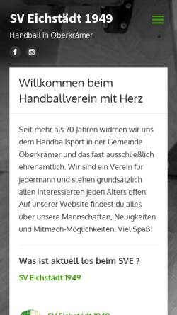 Vorschau der mobilen Webseite sv-eichstaedt.de, SV Eichstädt 1949 e.V.
