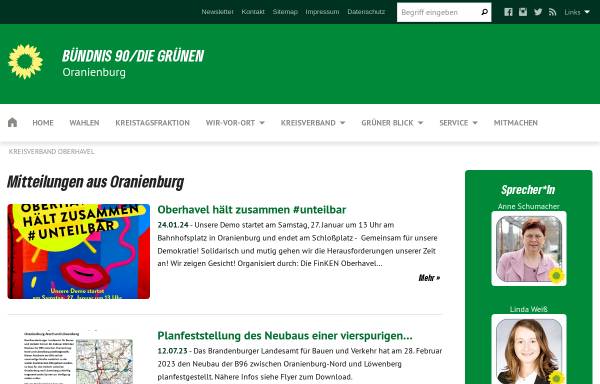 Bündnis 90/Die Grünen Oranienburg - KV Oberhavel