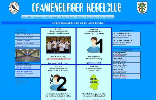 Vorschau von www.o-kc.de, Oranienburger Kegelclub e. V.