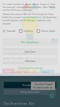 Vorschau der mobilen Webseite www.sw-or.de, Stadtwerke Oranienburg GmbH