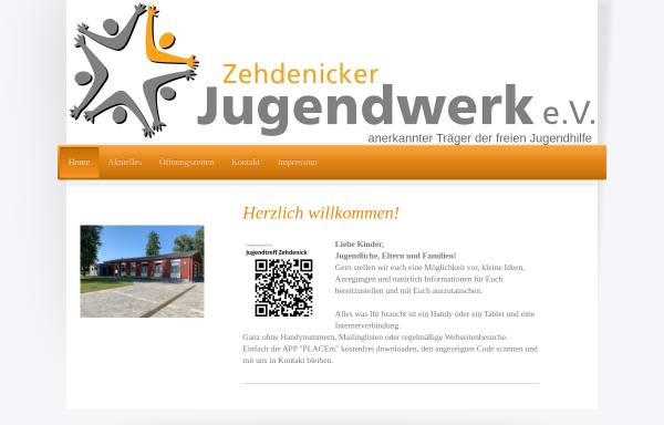 Vorschau von www.zehdenicker-jugendwerk.de, Zehdenicker Jugendwerk e.V.