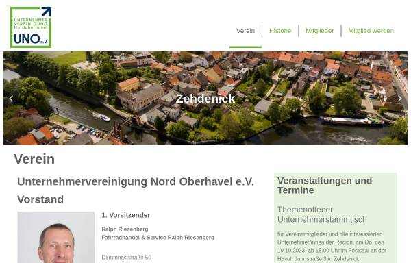 Vorschau von www.uno-ev.de, Unternehmervereinigung Nord Oberhavel e.V.