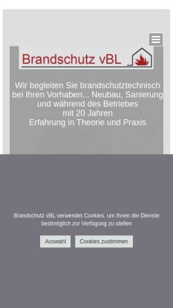 Vorschau der mobilen Webseite www.brandschutz-vbl.de, Brandschutz vBL, Ina von Bargen-Liebscher