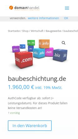 Vorschau der mobilen Webseite www.baubeschichtung.de, Ravello Steinteppich BB Steintechnologie GmbH