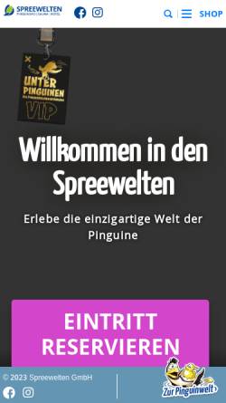 Vorschau der mobilen Webseite www.spreeweltenbad.de, Spreeweltenbad - Spreewelten GmbH