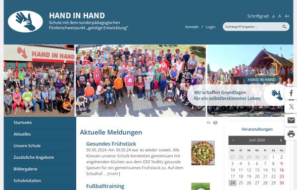 Vorschau von handinhand-sfb.de, Hand in Hand Schule Senftenberg