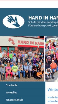 Vorschau der mobilen Webseite handinhand-sfb.de, Hand in Hand Schule Senftenberg