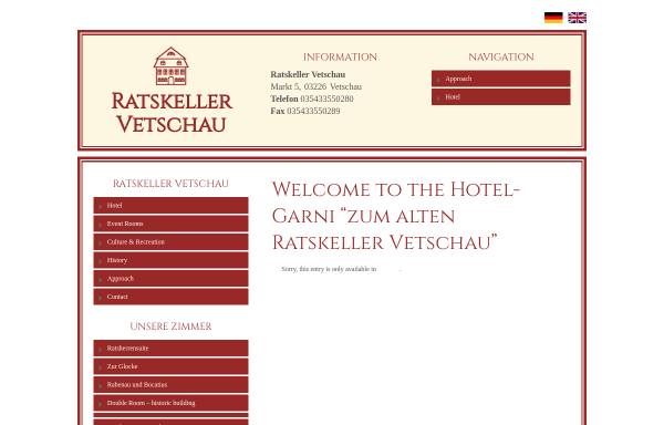Vorschau von www.ratskeller-vetschau.de, Ratskeller Vetschau