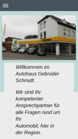 Vorschau der mobilen Webseite www.autohaus-schmidt-vetschau.de, Autohaus Gebr. Schmidt GmbH & Co. KG