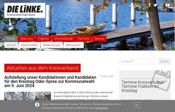 Vorschau von www.dielinke-oder-spree.de, Die Linke. Kreisverband Oder-Spree