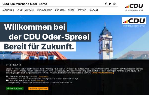 Vorschau von www.cdu-oderspree.de, CDU-Kreisverband Oder-Spree