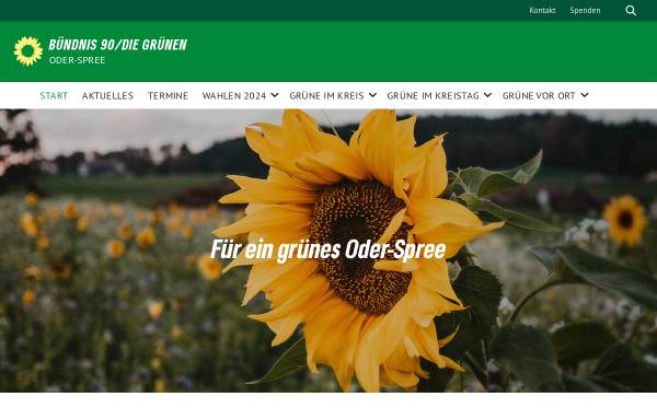 Vorschau von gruene-oder-spree.de, Bündnis 90/Die Grünen Kreisverband Oder-Spree