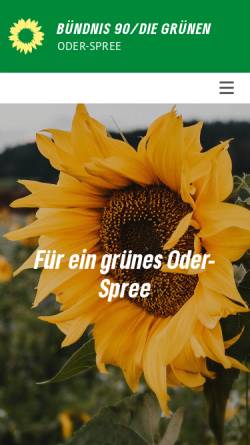 Vorschau der mobilen Webseite gruene-oder-spree.de, Bündnis 90/Die Grünen Kreisverband Oder-Spree