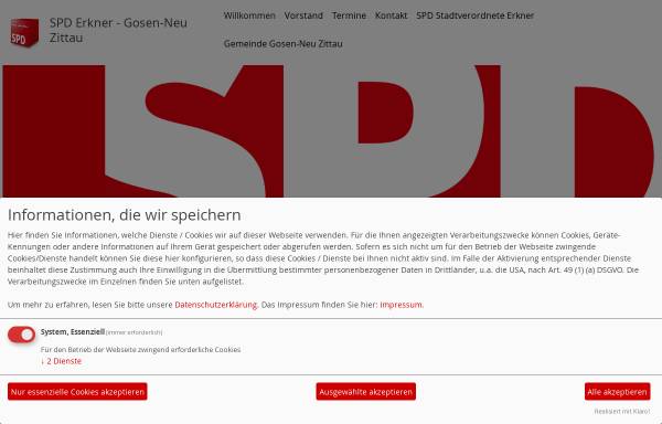 Vorschau von www.spd-erkner.de, SPD-Ortsverein Erkner- Gosen-Neu Zittau