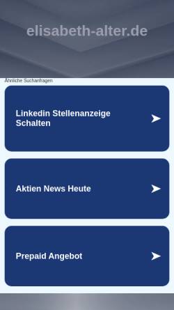 Vorschau der mobilen Webseite www.elisabeth-alter.de, Alter, Elisabeth (SPD)