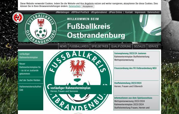 Vorschau von www.fkostbrandenburg.de, Fußballkreis Ostbrandenburg - Fußball-Landesverband Brandenburg e.V.