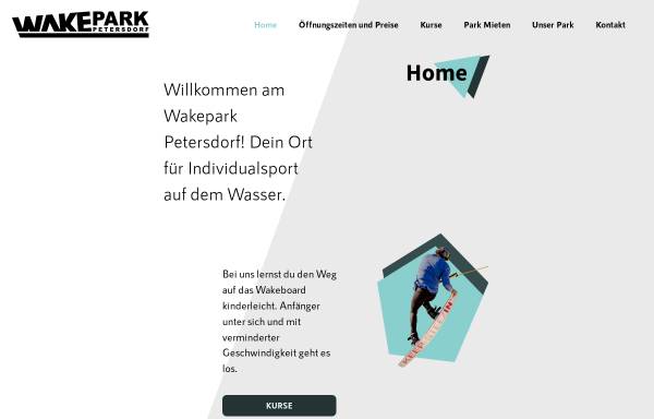 Vorschau von www.wakepark-petersdorf.de, WakePark Petersdorf - B.F. Immobilienbetriebs GmbH