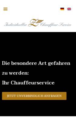 Vorschau der mobilen Webseite www.chauffeur-service-zipfel.de, Chauffeur Service Zipfel - Inh. Wolfgang Zipfel