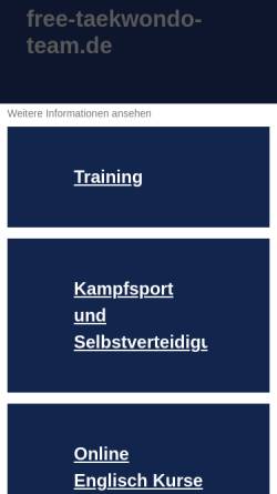 Vorschau der mobilen Webseite www.free-taekwondo-team.de, Tigerschule SV Preussen 90 Beeskow e.V., Abteilung Free-Taekwondo Team