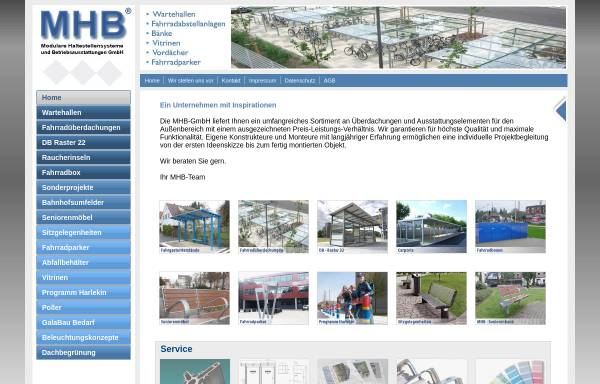 Vorschau von www.mhb-fw.de, MHB Modulare Haltestellensysteme und Betriebsausstattungen GmbH
