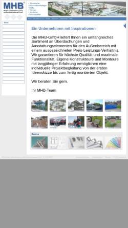 Vorschau der mobilen Webseite www.mhb-fw.de, MHB Modulare Haltestellensysteme und Betriebsausstattungen GmbH