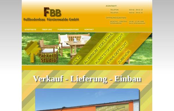Vorschau von www.fbb-fussbodenbau.de, FBB Fußbodenbau Fürstenwalde GmbH