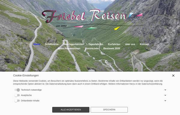 Vorschau von www.friebelreisen.de, Friebel Reisen - Inh. Carsten Friebel
