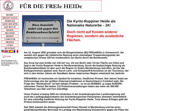 Vorschau von www.freieheide.de, Bürgerinitiative FREIeHEIDe e.V.