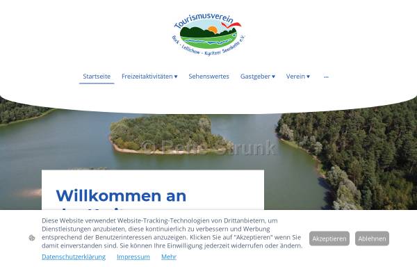 Vorschau von www.kyritzer-seenkette.de, Tourismusverein Bork-Lellichow-Kyritzer Seenkette e.V.