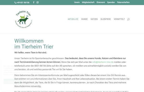 Vorschau von www.tierheimtrier.de, Tierschutzverein Trier u.U. e.V.