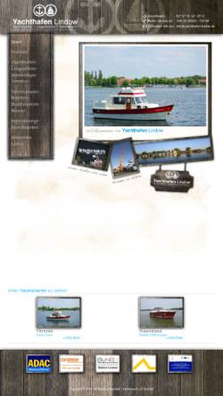 Vorschau der mobilen Webseite www.yachthafen-lindow.de, Yachthafen Lindow - Wulschke GbR
