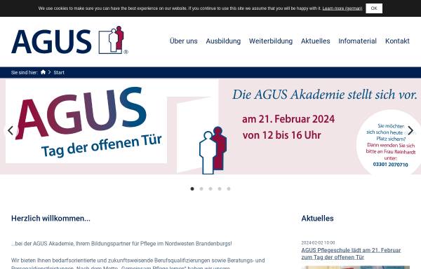 Vorschau von www.agus.de, AGUS / GADAT Bildungsgruppe
