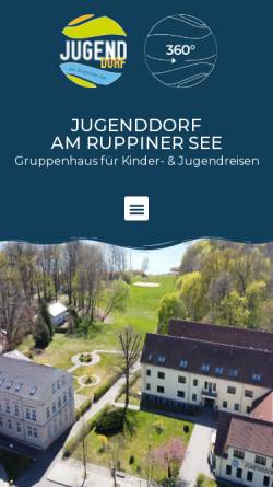 Vorschau der mobilen Webseite www.jugenddorfruppinersee.de, Jugenddorf und Gut Gnewikow am Ruppiner See - DKB Stiftung Liebenberg gemeinnützige GmbH