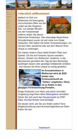 Vorschau der mobilen Webseite www.kossaetenhaus.de, Kossätenhaus - Inh. Prof. Dr. Dieter Nürnberg
