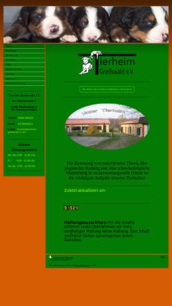 Vorschau der mobilen Webseite tierheim-greifswald-ev.de, Tierheim Greifswald